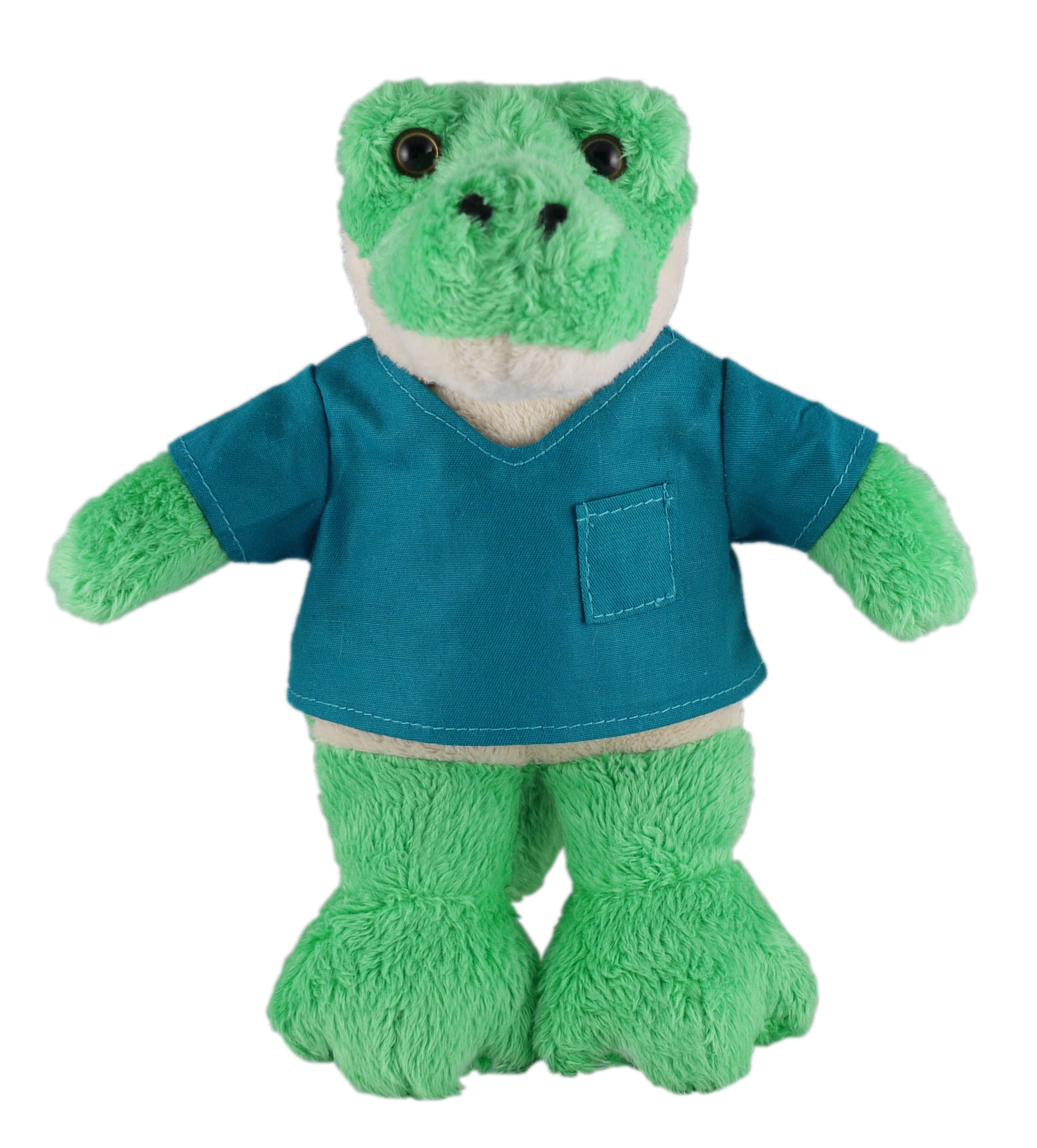 Soft Plush Stuffed Alligator in scrub shirt