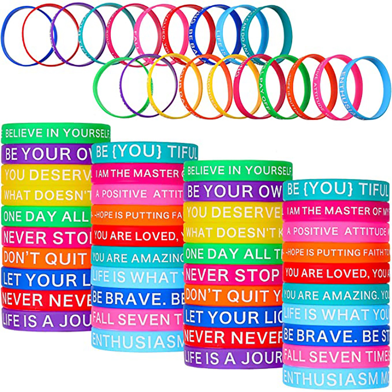 Colored Silicone Stretch Unisex Wristbands 4