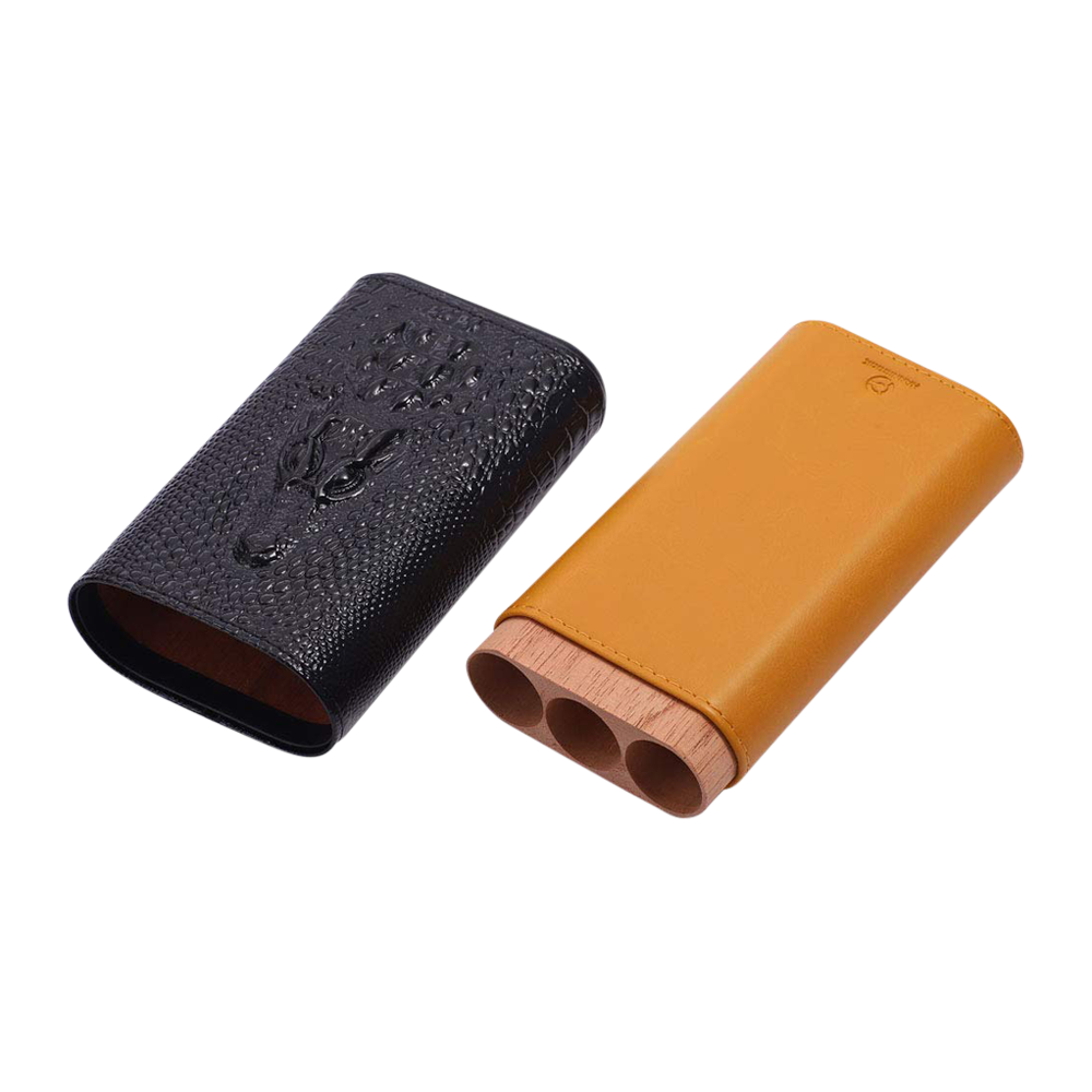 3-Cigar Leather Case 5