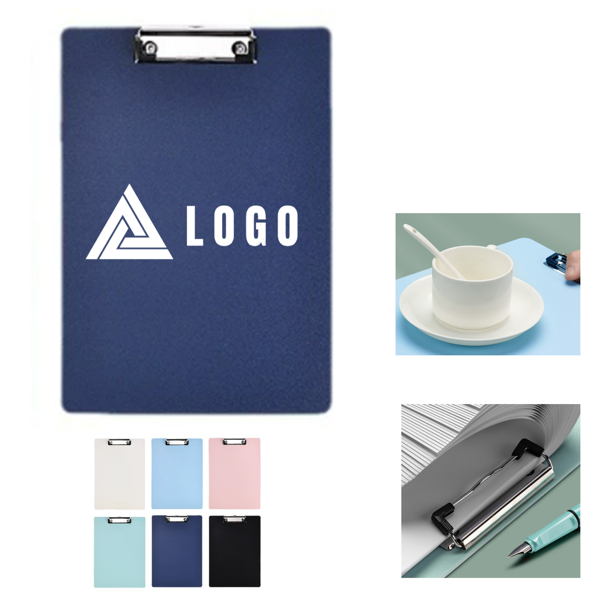 A4 Size Durable Plastic Writing Clipboard with Stainless Steel Spring Clip 1