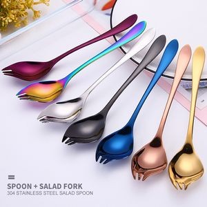 8.26 Inch Sturdy 2 IN 1 Salad Fork Spoon 2