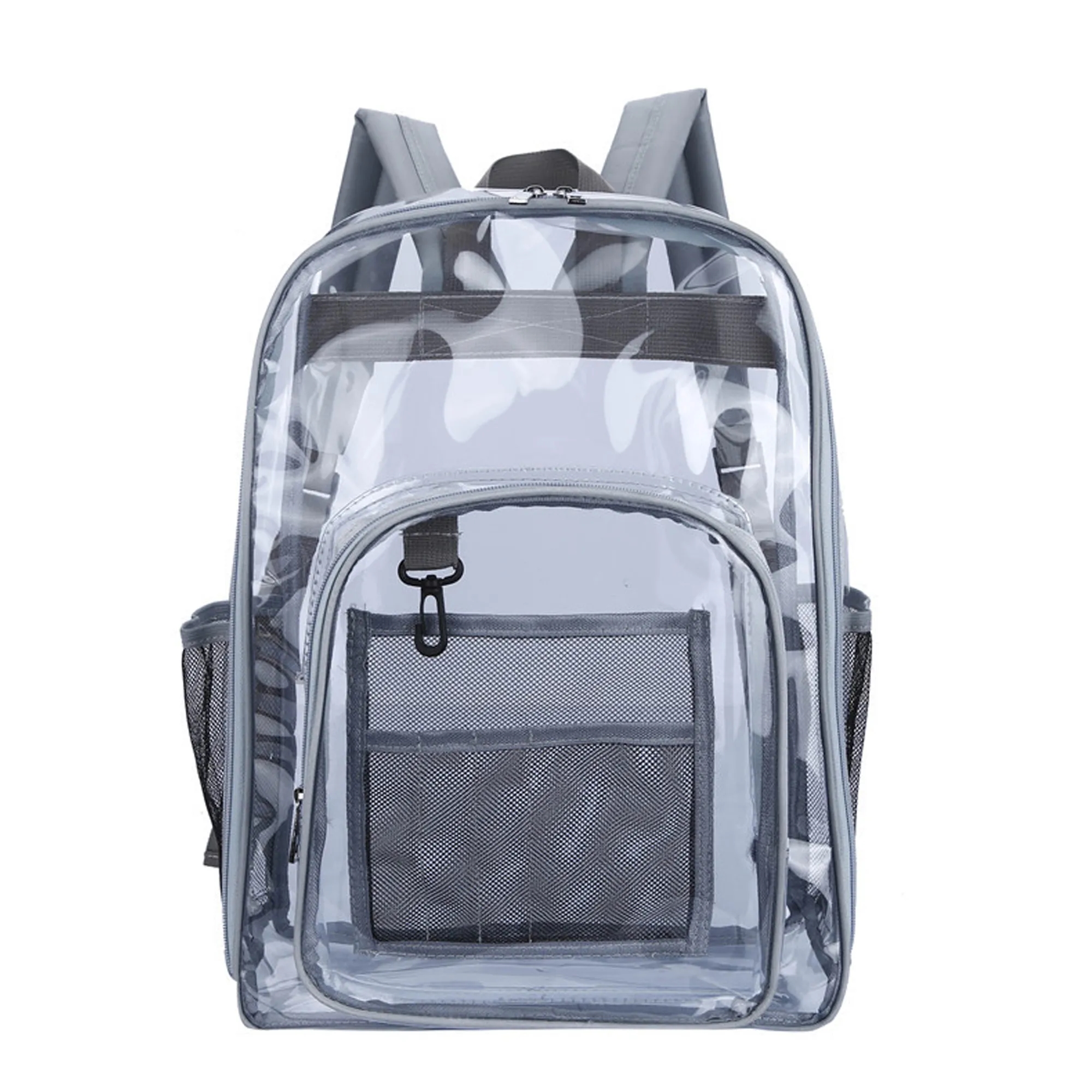 PVC Transparent Backpack Large Clear Book Bag 5