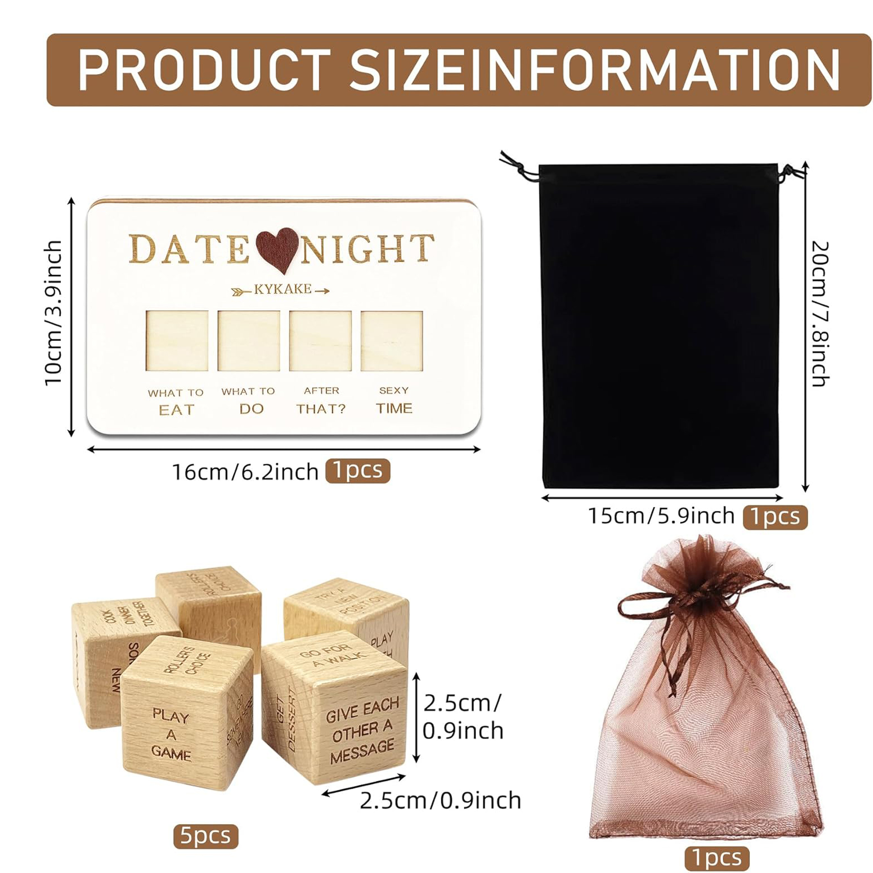 Romantic Date Night Dice Game for Couples Valentine's Day Gift 1