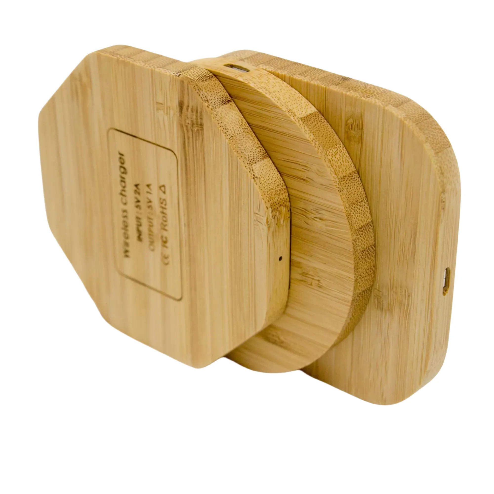 Bamboo Style Wireless Charging Station 5