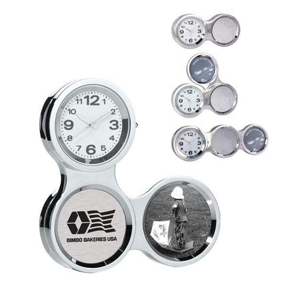 Multi-Angle Chrome Chain Link Clock 2