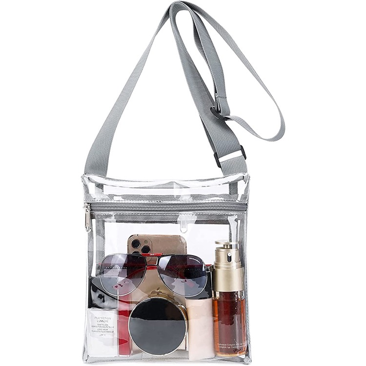 Clear Crossbody Bag Messenger Shoulder Bag w/Adjustable Strap 11