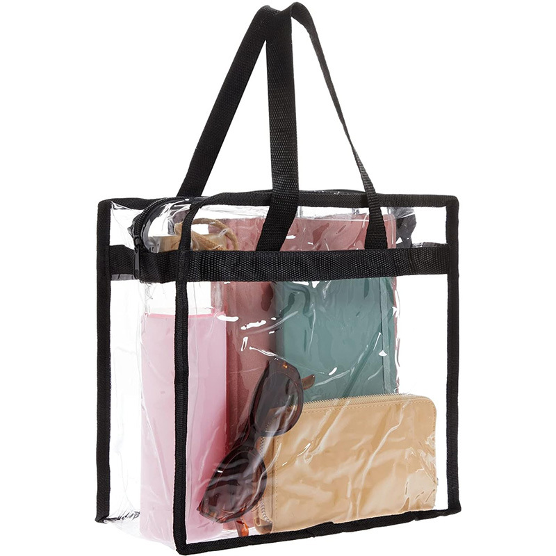 Clear Zip Top Box Tote 2