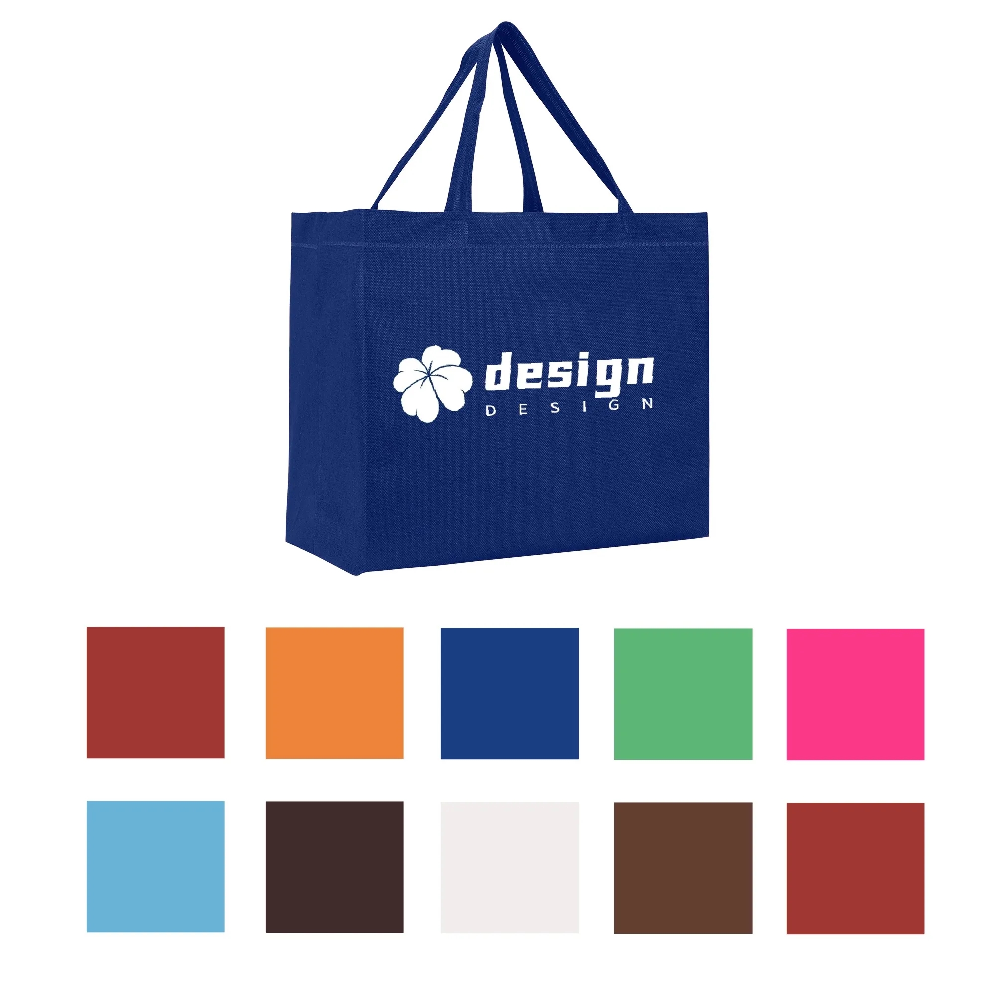 13.8" Reusable Non-Woven Handle Bag MOQ 50PCS