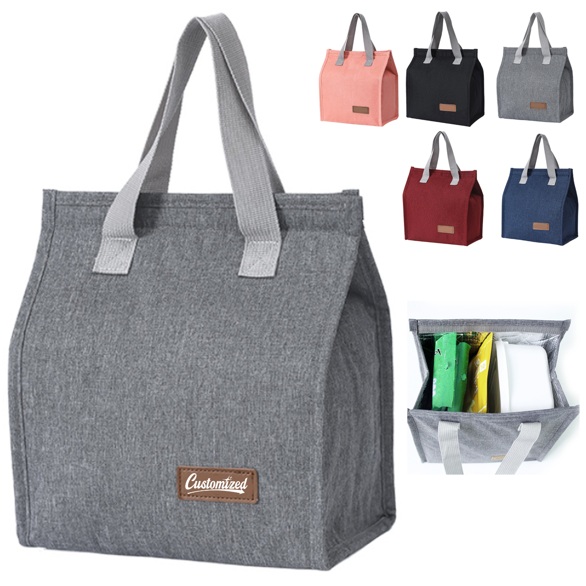8L Insulated Lunch Tote Bag with Handle 4