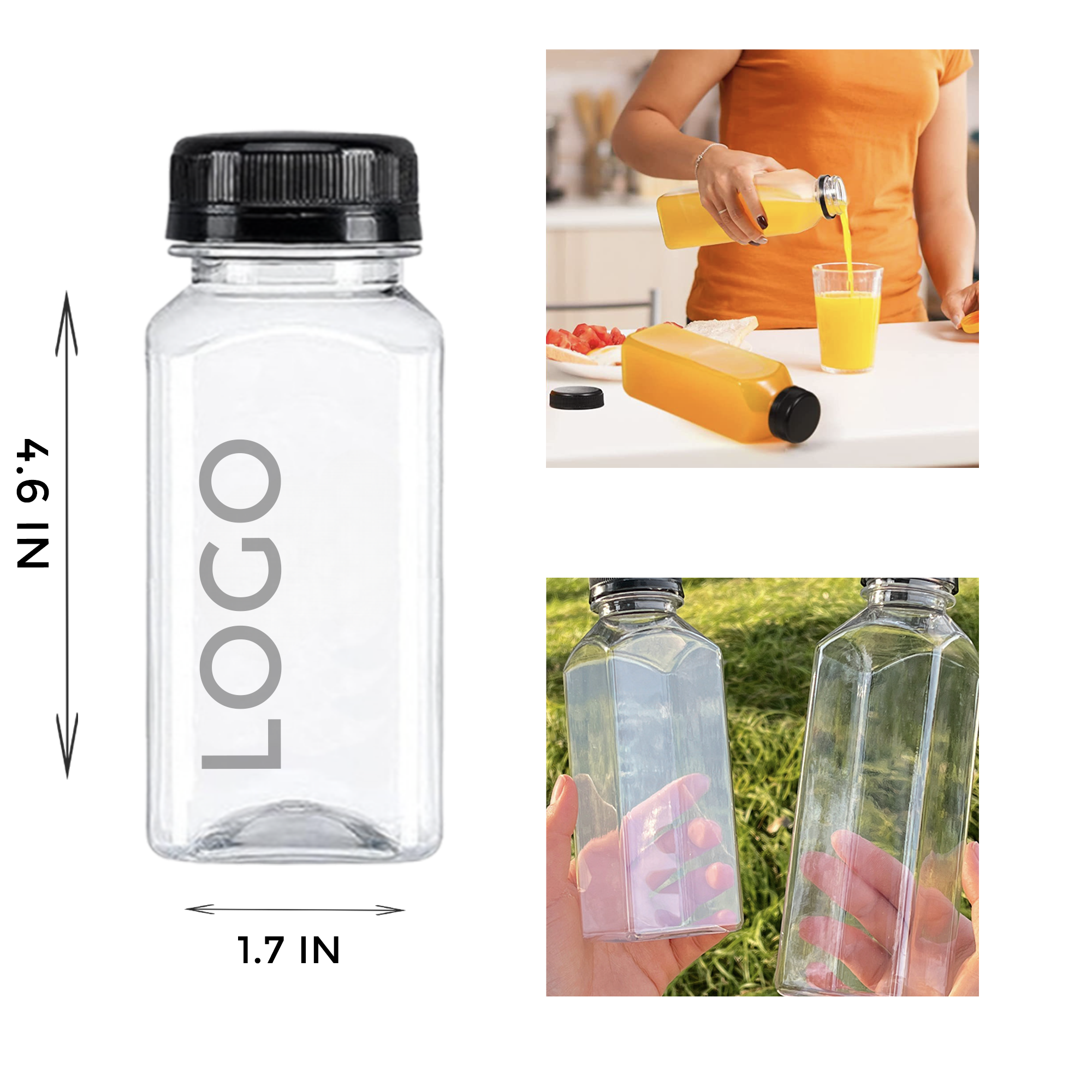 MOQ 10 PCS Durable 6OZ Plastic bottle 2