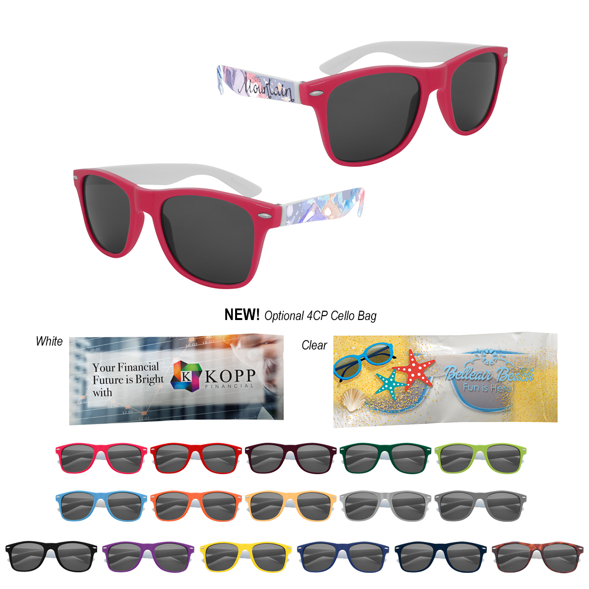 Full Color Colorblock Malibu Sunglasses 8