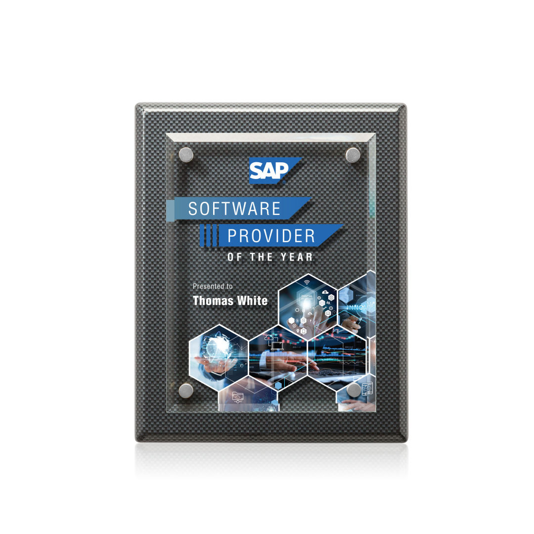 Caledon VividPrint™ Plaque - Carbon Fibre/Silver 8