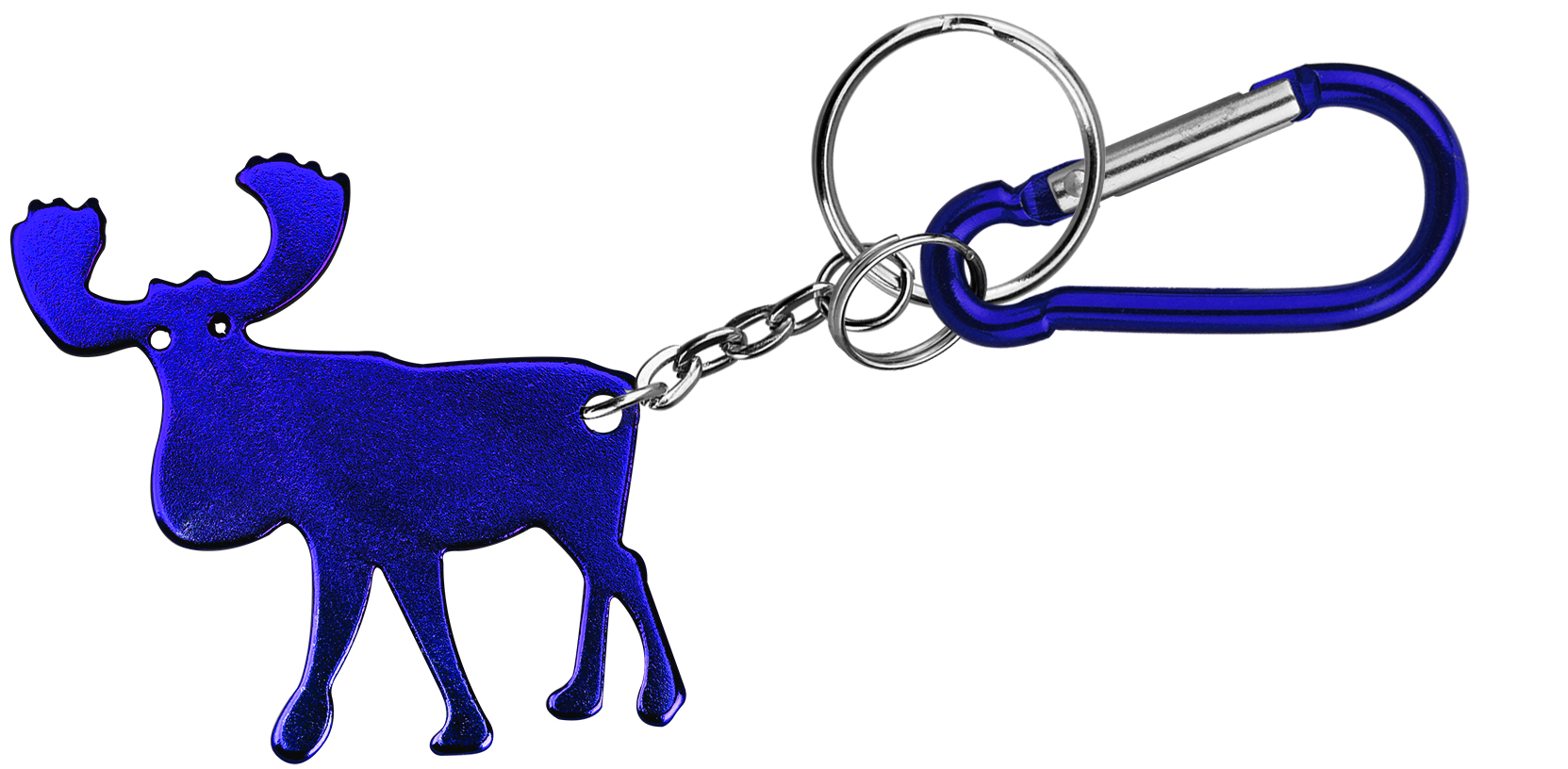 Elk shape bottle opener with key chain and carabiner 6