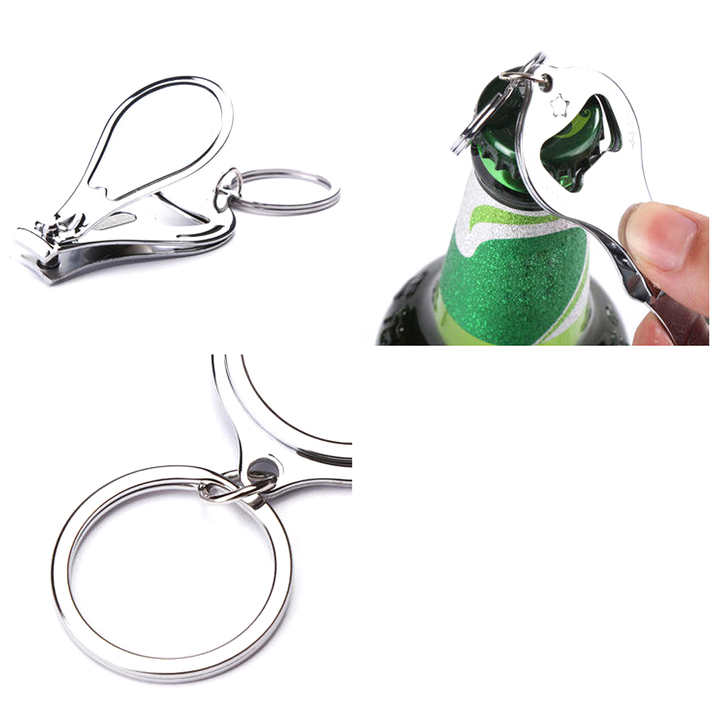 Multifunctional nail clipper key chain bottle opener 3