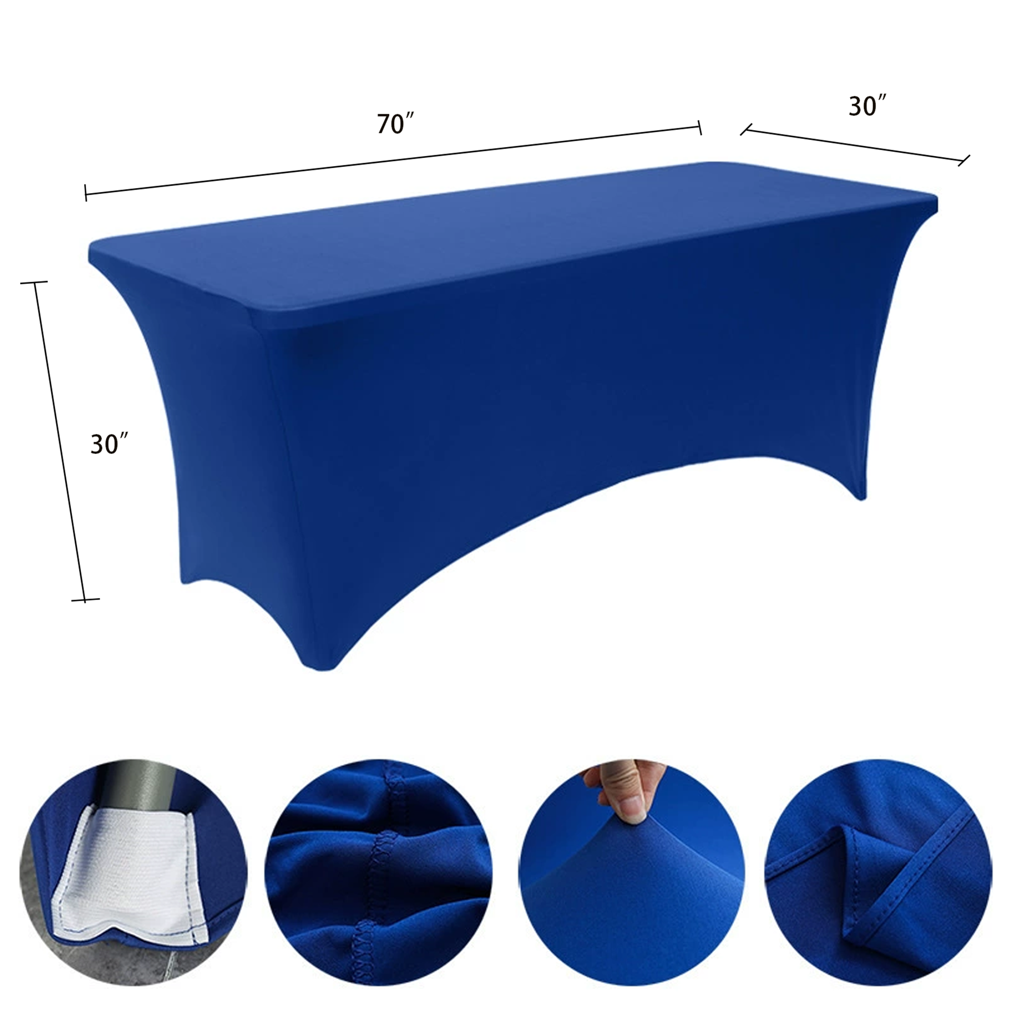 Elastic Table Cover With Square Tablecloth 2