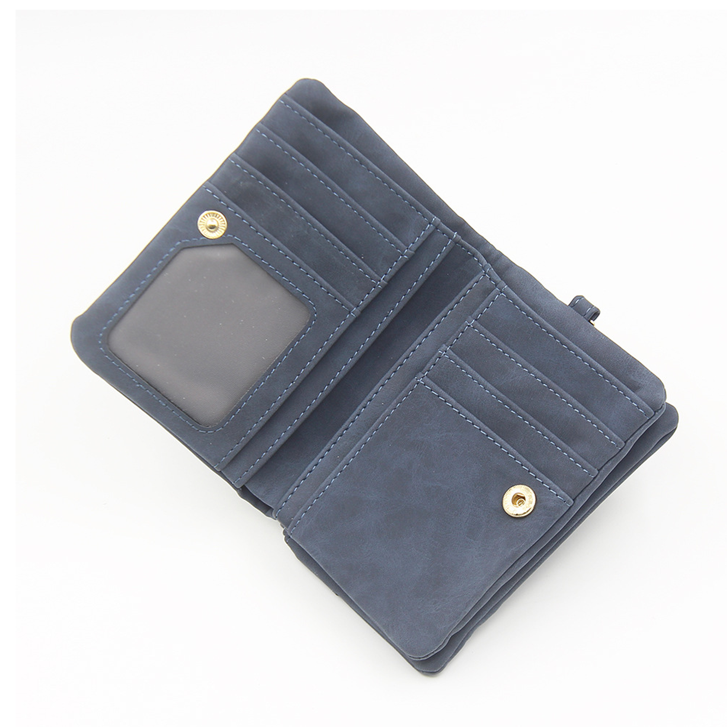 Double zipper frosted PU purse 6