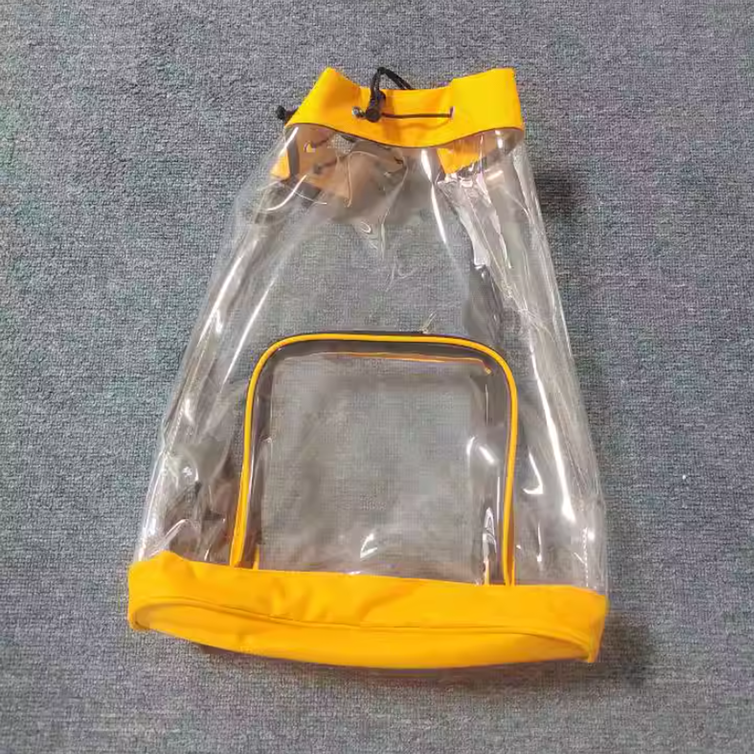 Water Proof PVC Transparent Clear Drawstring Backpack 6