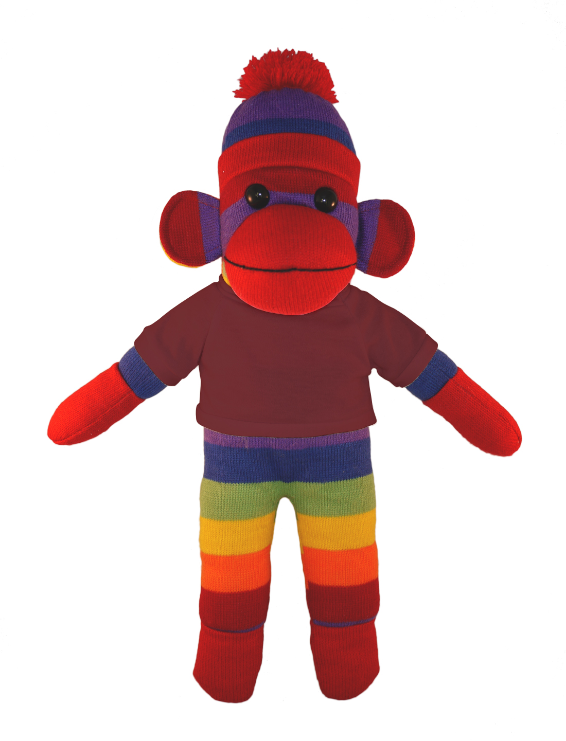 Rainbow Sock Monkey with Tee 13