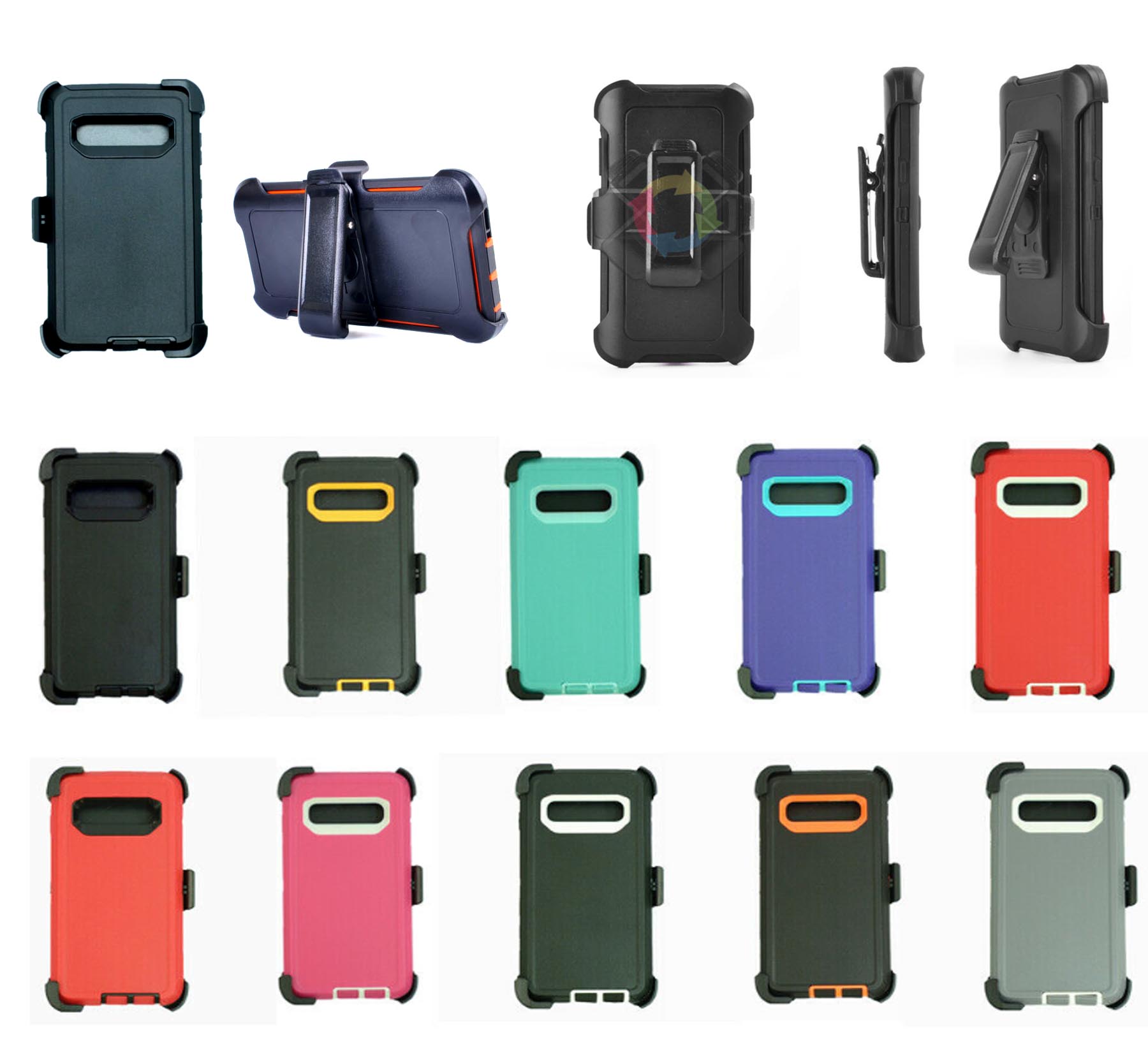 iBank ® Galaxy S10 (6.1") Shockproof Case with Belt Clip and a kickstand 1