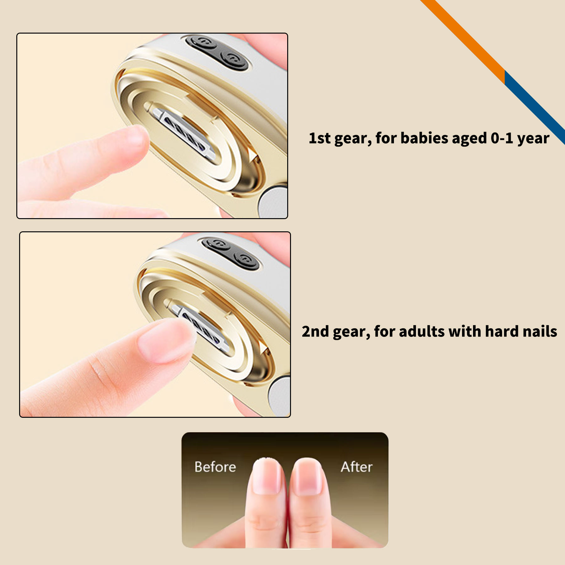 Croft 2in1 Automatic Electric Nail Clipper 4