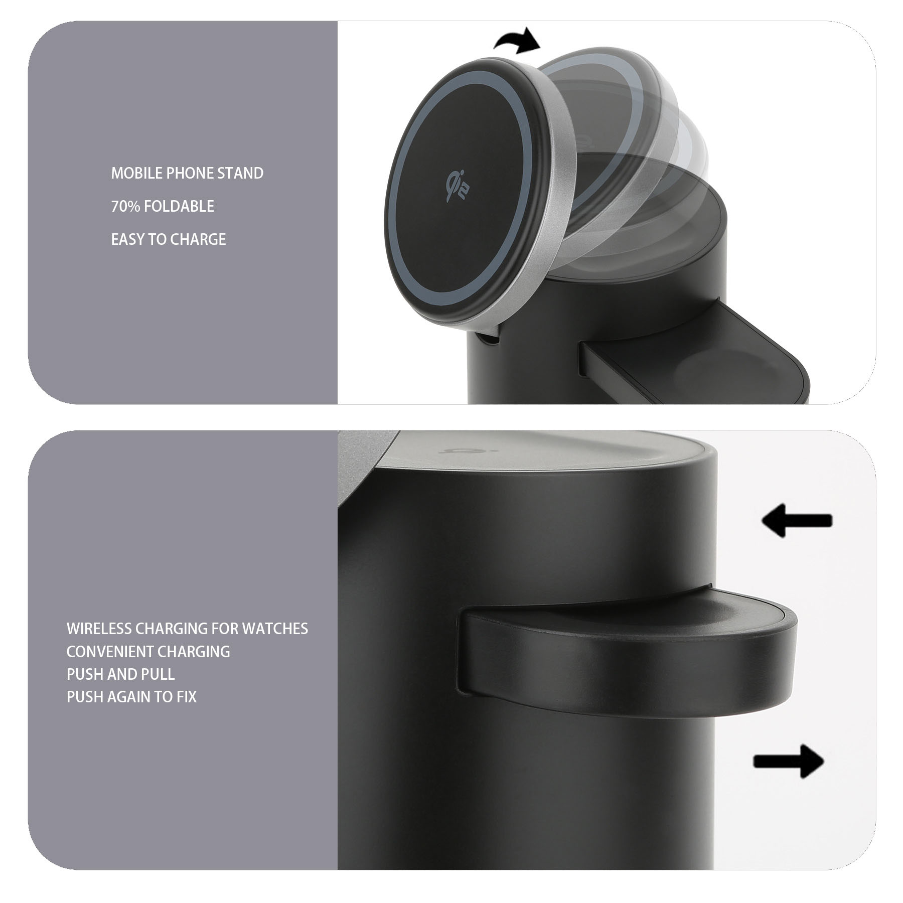 Magnetic 4-In-1 Cylinder Wireless Charging Station 4