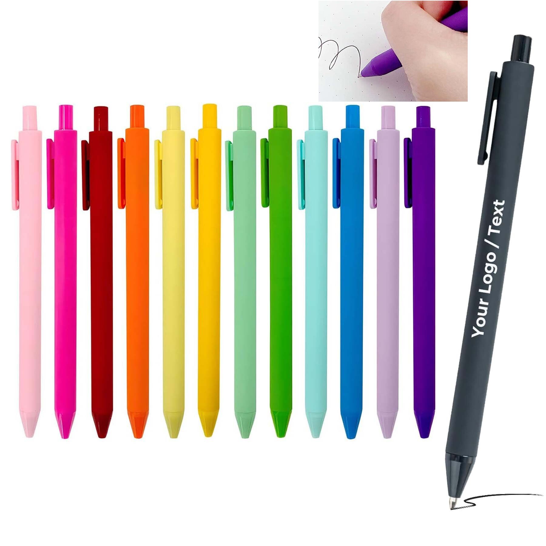 Retractable Black Ink Gel Pens 2