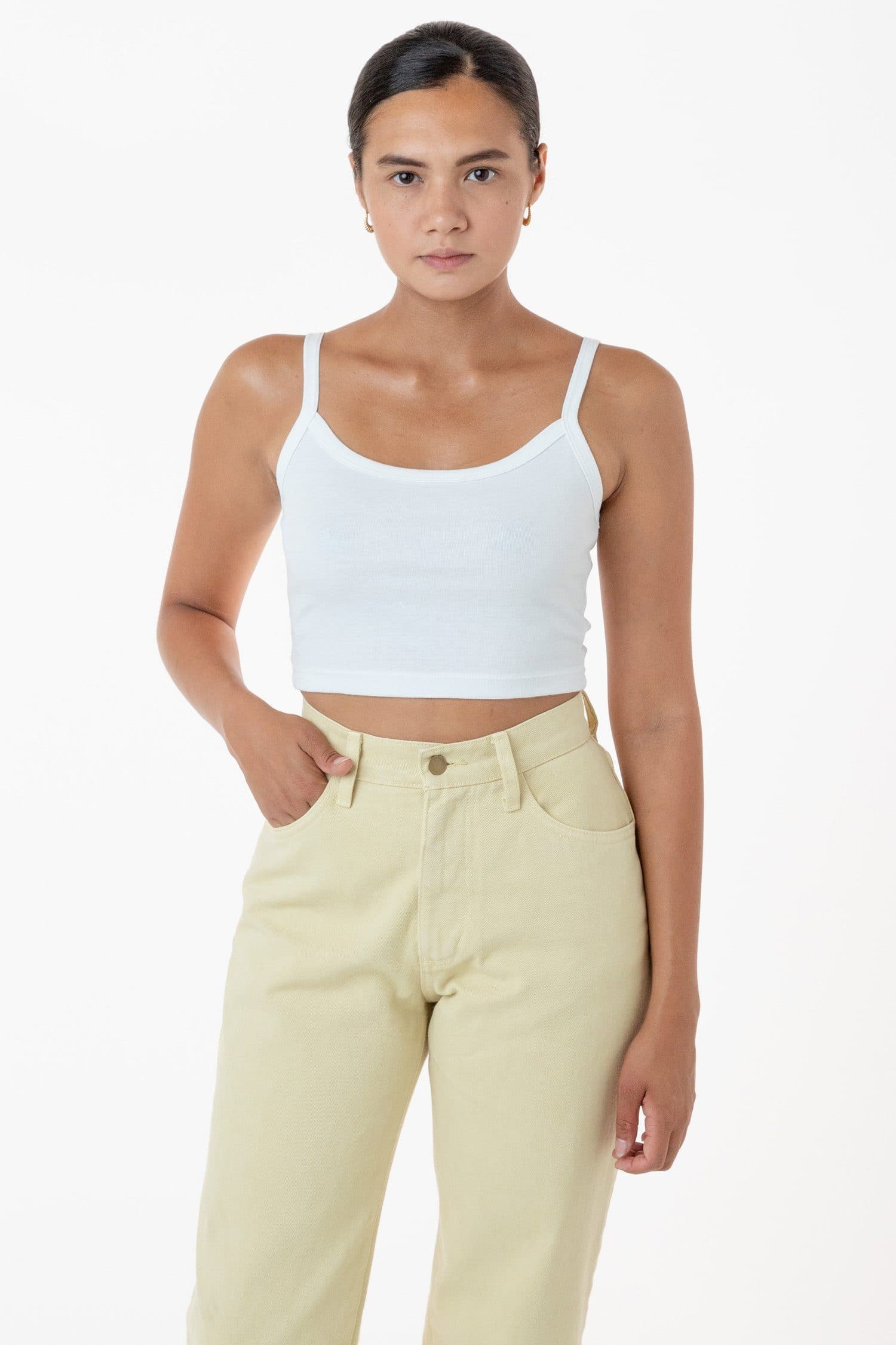 BABY RIB SPAGHETTI CROP TANK 4