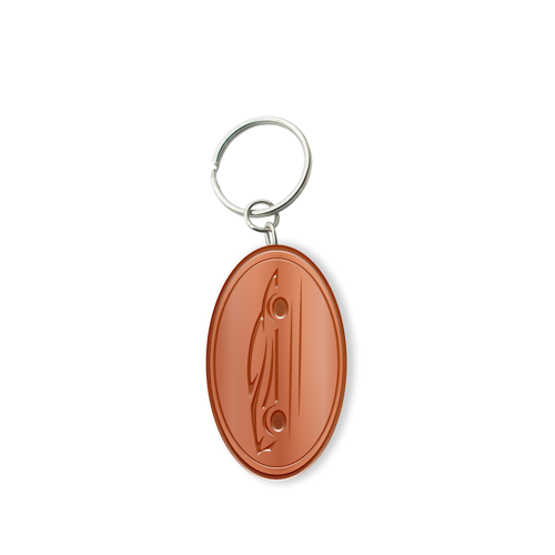 Customized Solid Iron Keychain with Shiny Copper Plating 3