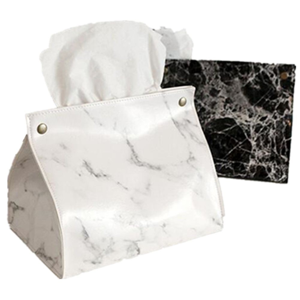 Marble Pattern Leather Tissue Box 6