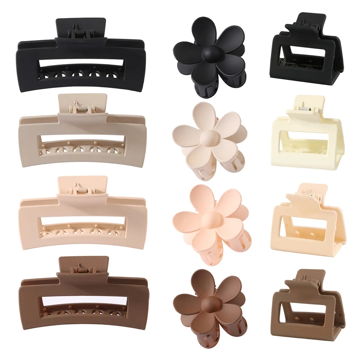 Multi Color Large Strong Hold Nonslip Matte Claws Hair Clips 7