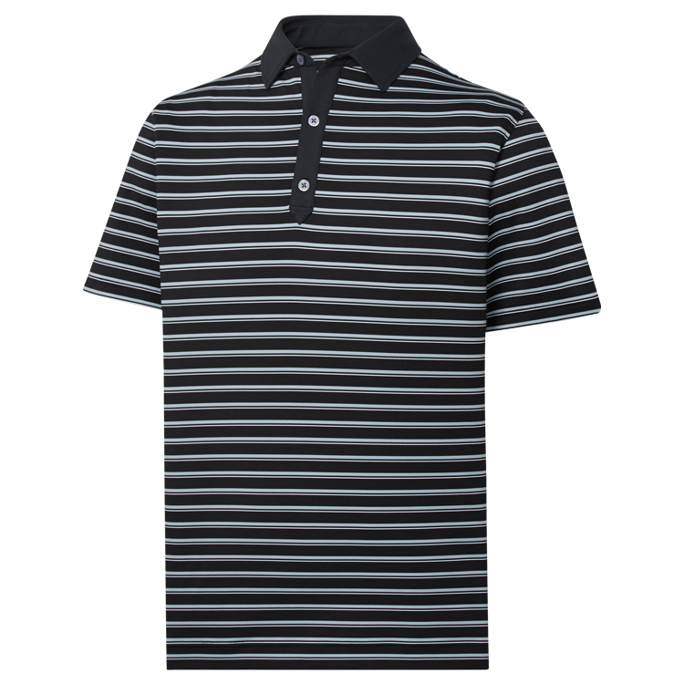 FootJoy ProDry Performance Lisle Multi-Stripe Self Collar- Athletic Fit Polo 1