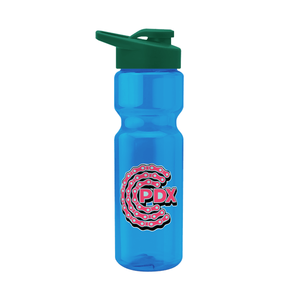 Blazer 28oz Transparent Bike Bottle w/Drink-thru Lid 848