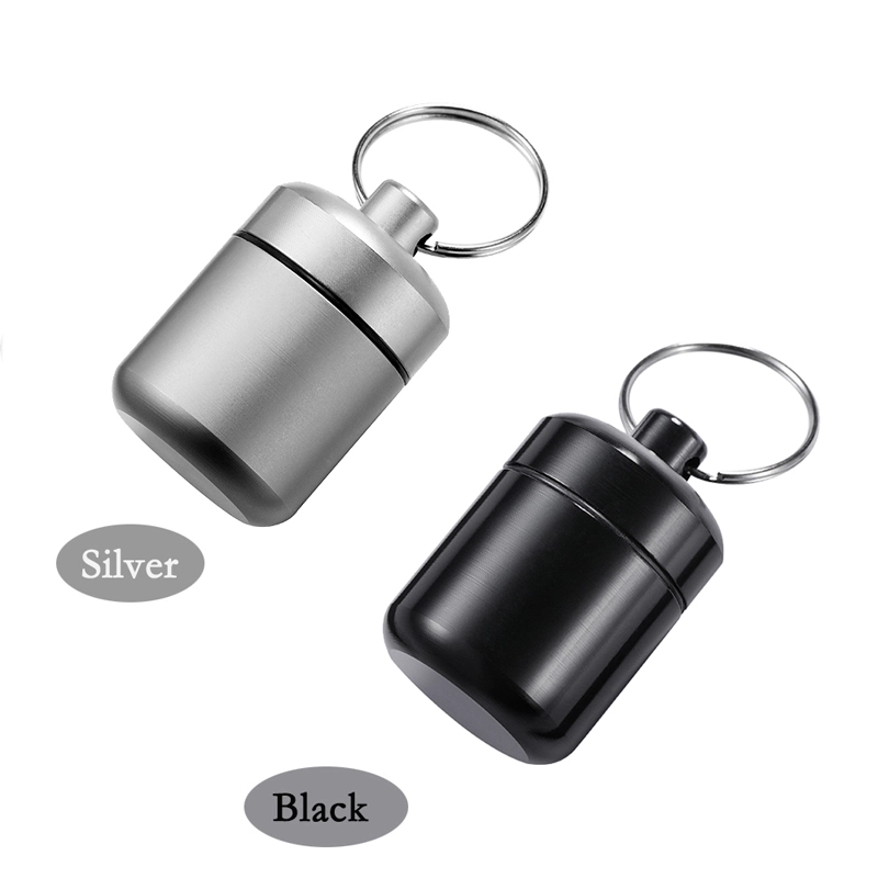 Mini Pill Fob Portable Sealed Aluminum Keychain 6