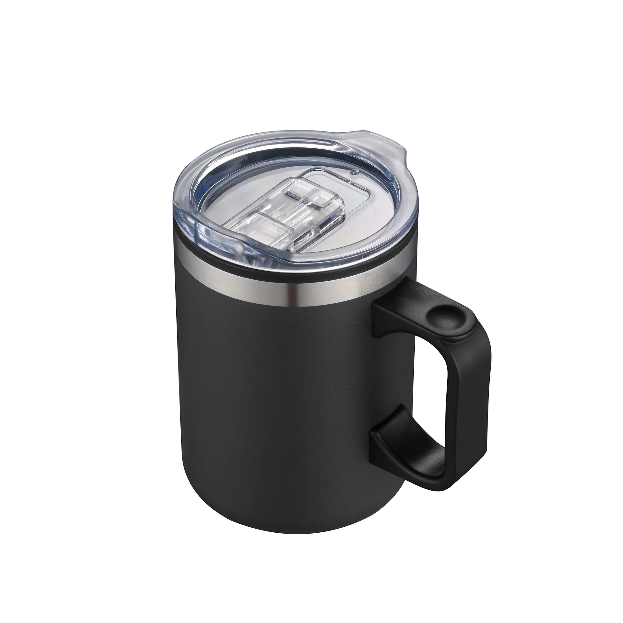 14oz. Double Wall SS / PP Campfire Mug with Clear Lid 2