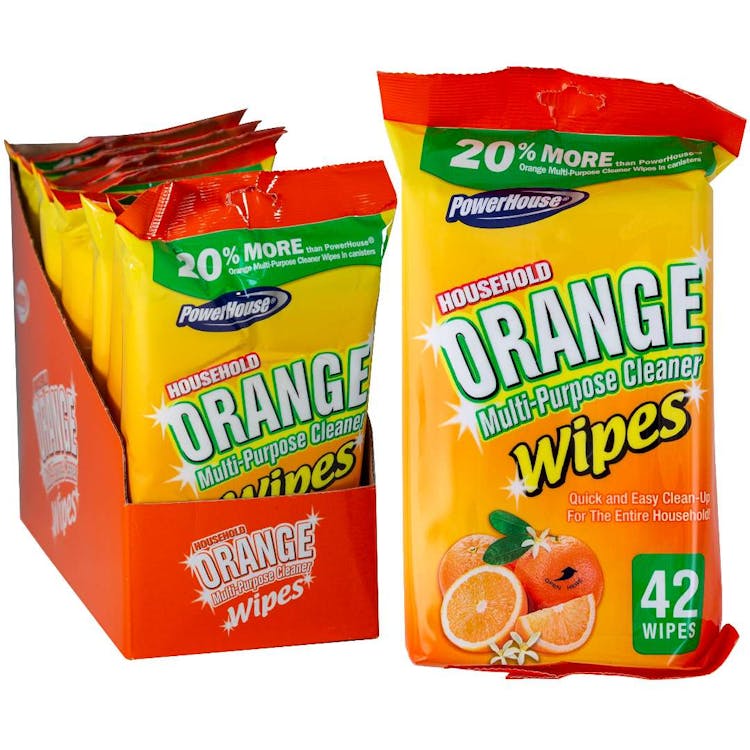 Multi-Purpose Cleaning Wipes Orange 2