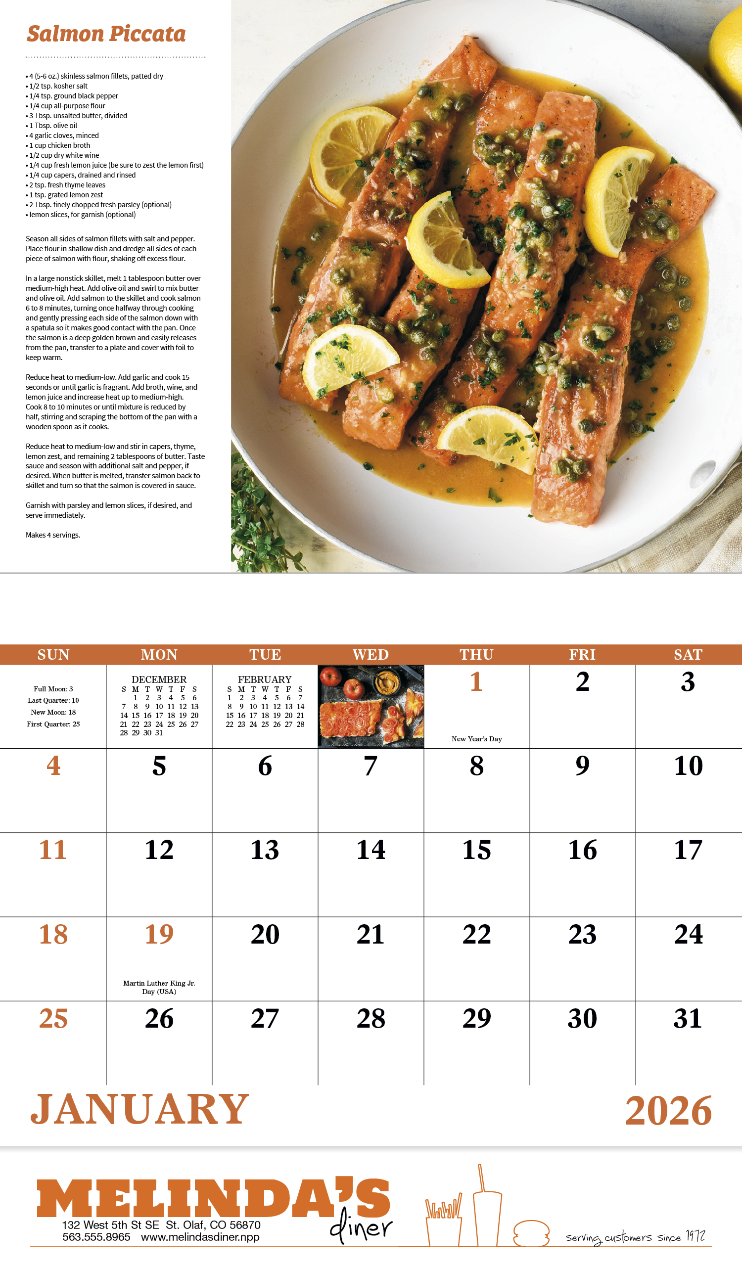 Good Value™ Delicious Dining - Stapled Calendar 11