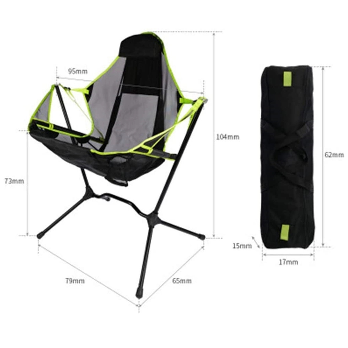 Folding Relaxed Outdoor Camping Rocking Chair 3