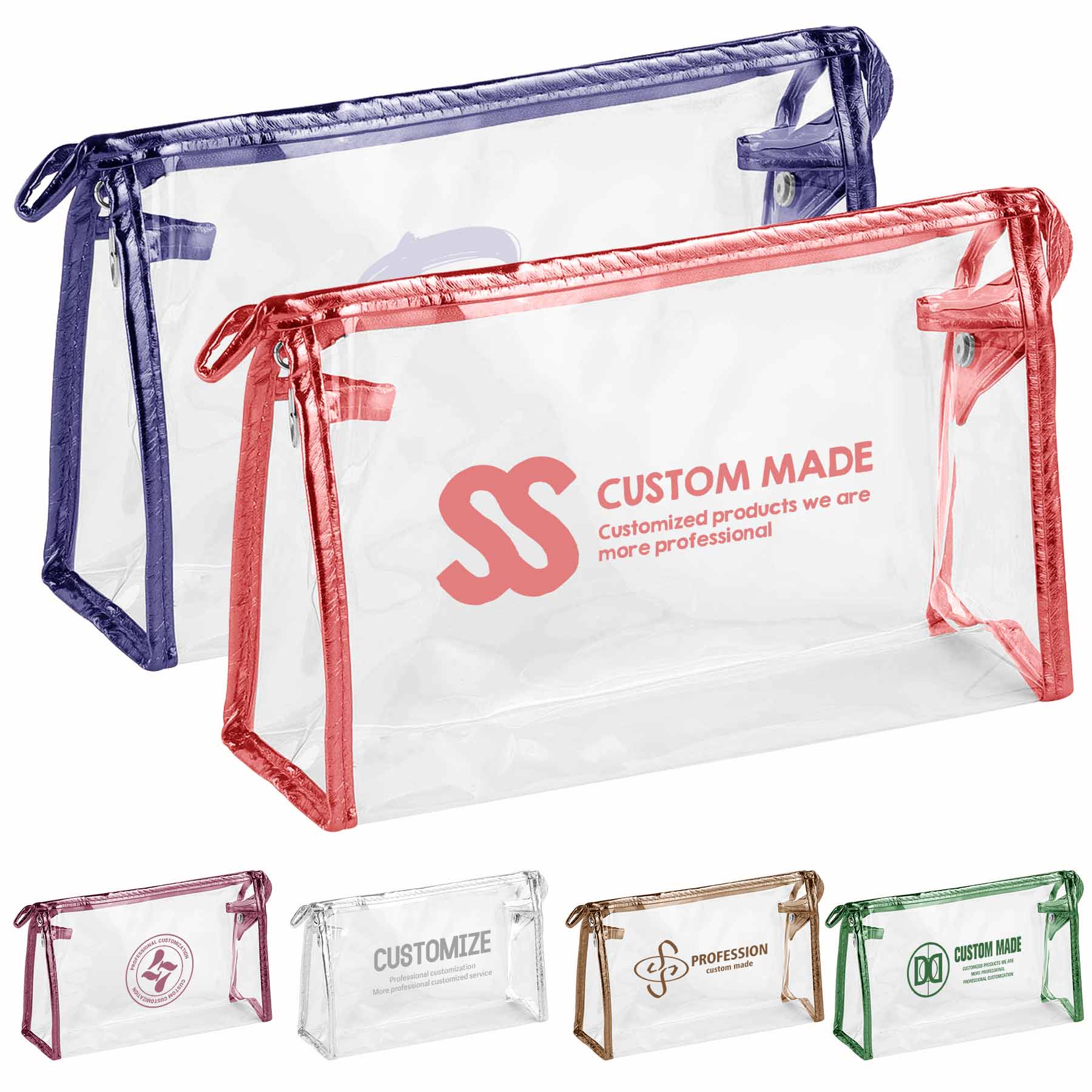 Portable Transparent PVC Cosmetic Bags 1