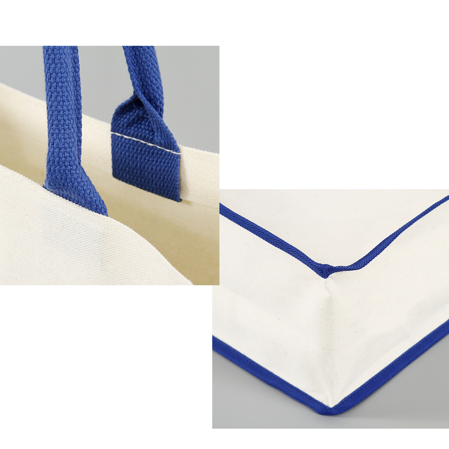 Canvas Tote Bag With Color Stripe, custom tote bag with logo imprint 3