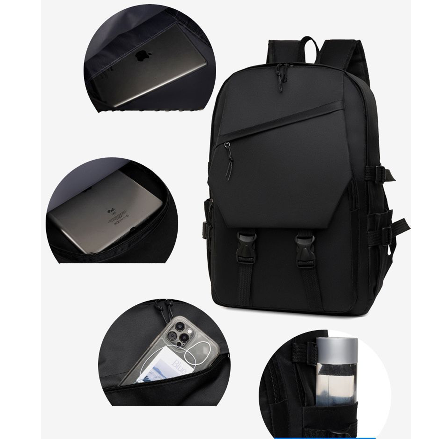 Nylon Large Capacity Backpack for College 4