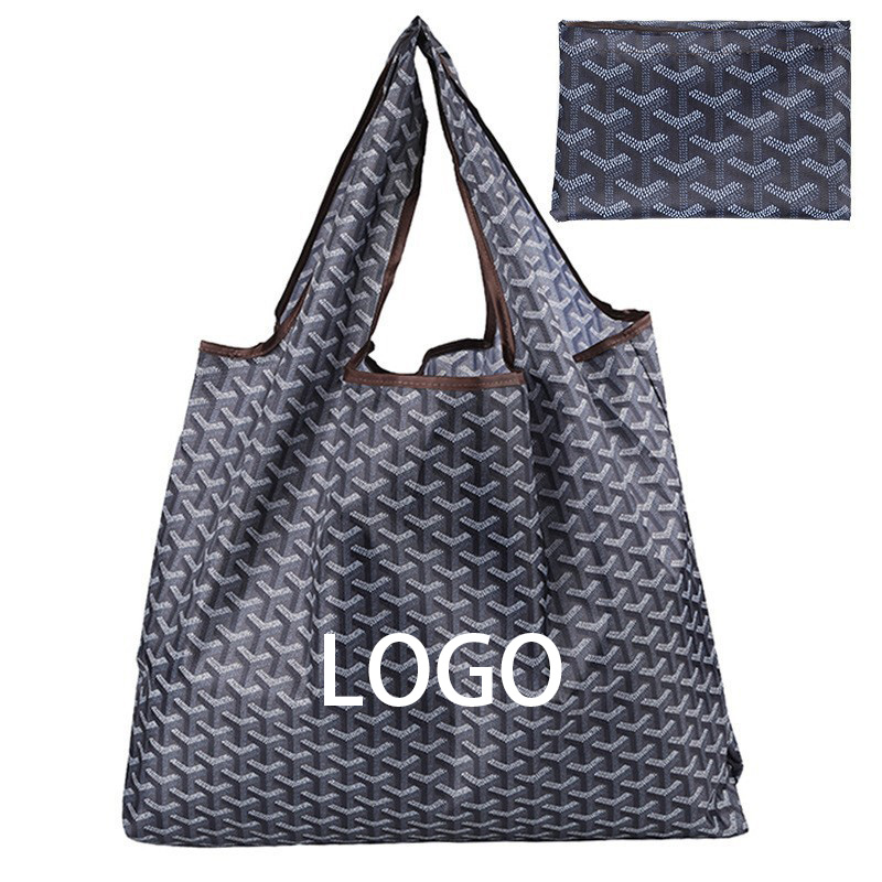 Large Capacity Foldable Oxford Cloth Supermarket Tote Bag, custom tote bag with logo imprint 2