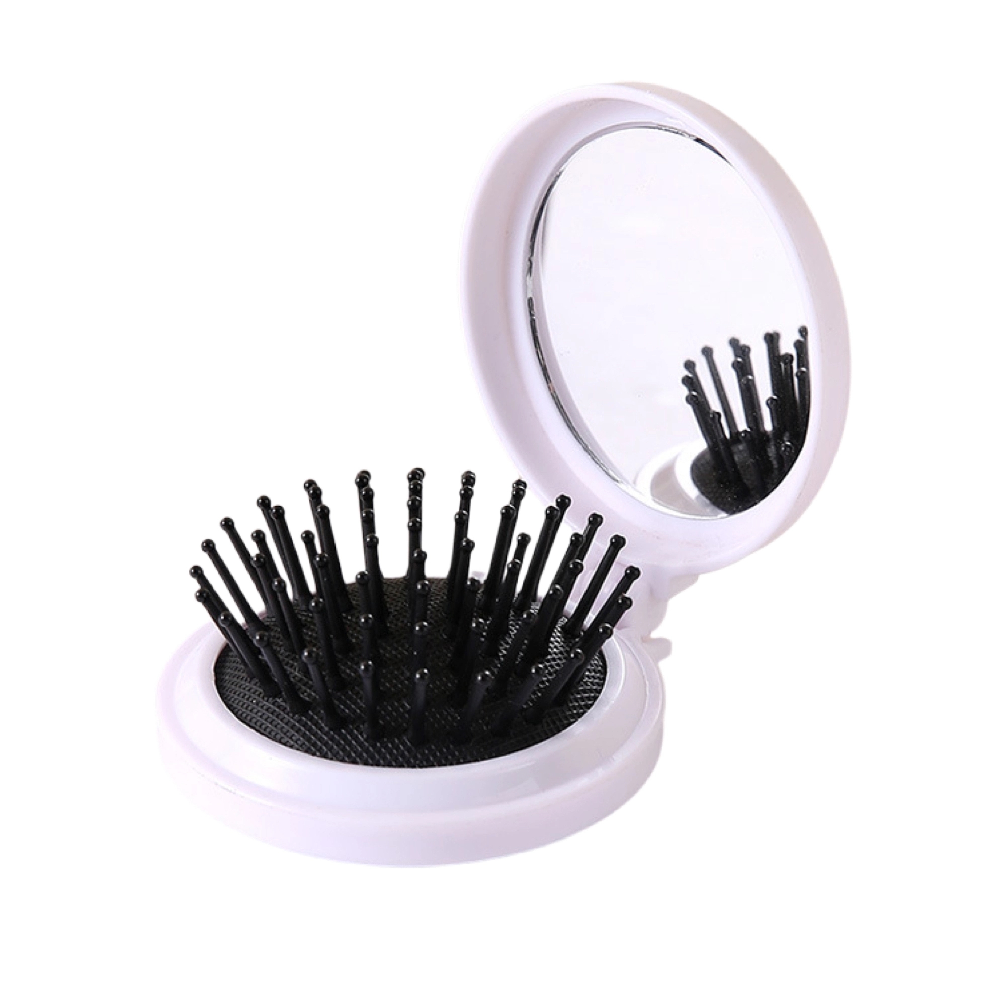 Foldable Hairbrush With Mirror 2