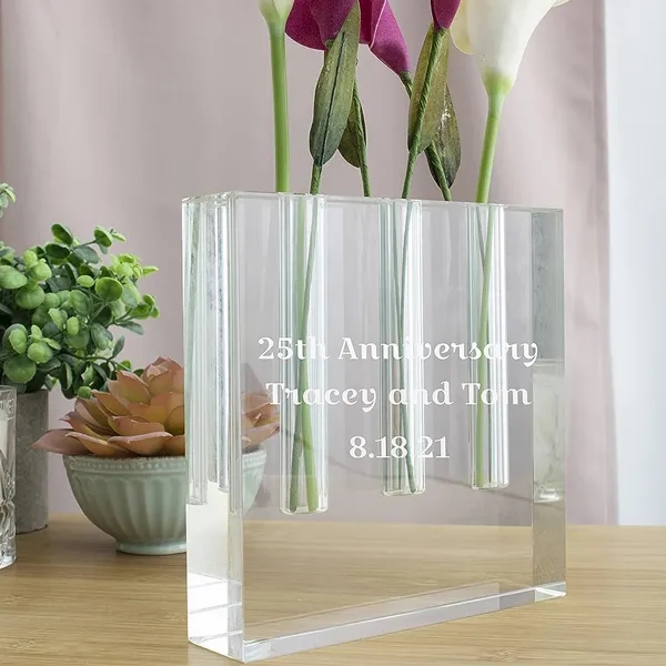 Triple Play Square Crystal Bud Vase 1