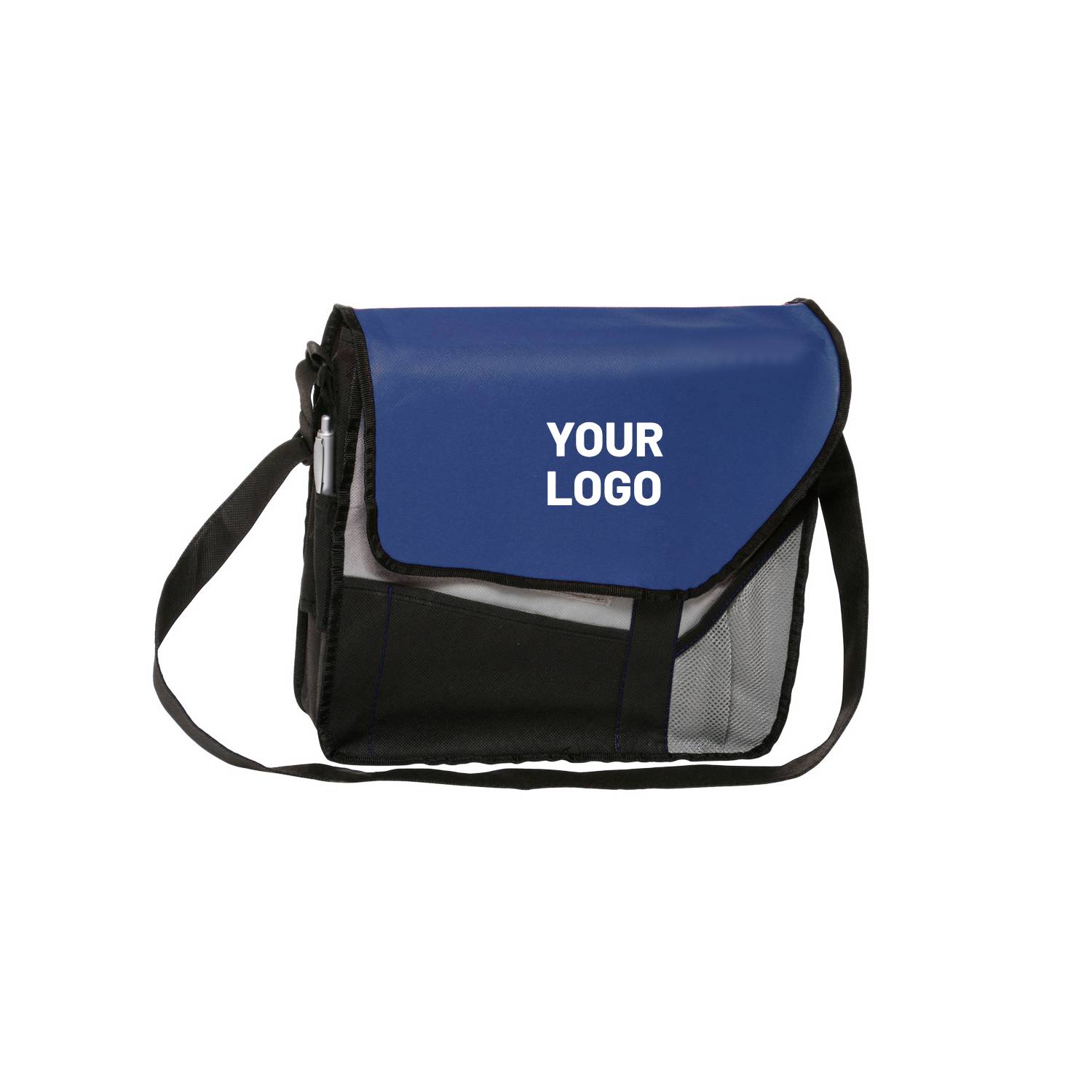 Nonwoven Slant Flap Messenger Bag with Shoulder Strap 5