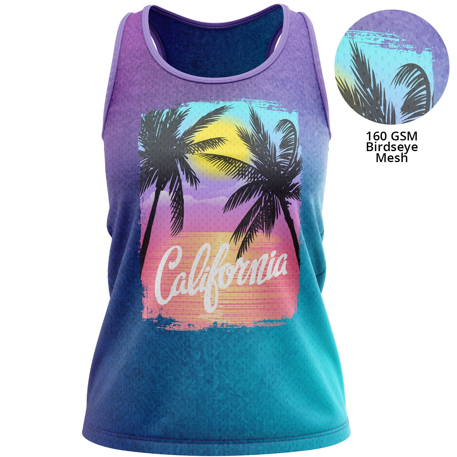 Women's 160 GSM Birdseye Mesh Sleeveless Breathable Tank Top 5
