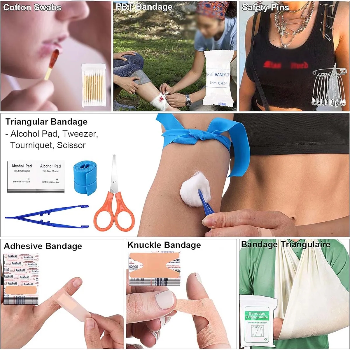 142Pcs Multipurpose Professional Survival Kit First Aid Kit 1