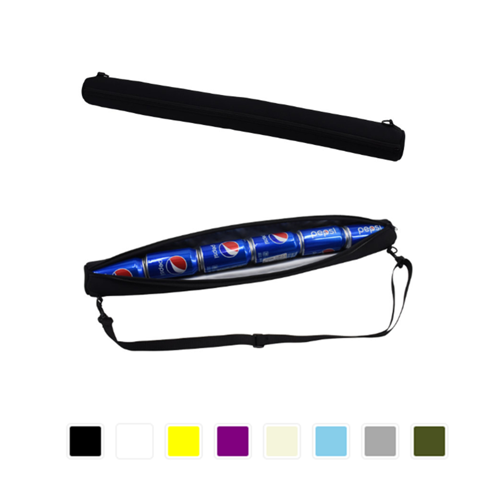 6 Can Neoprene Tube Cooler, custom koozie with logo imprint 2