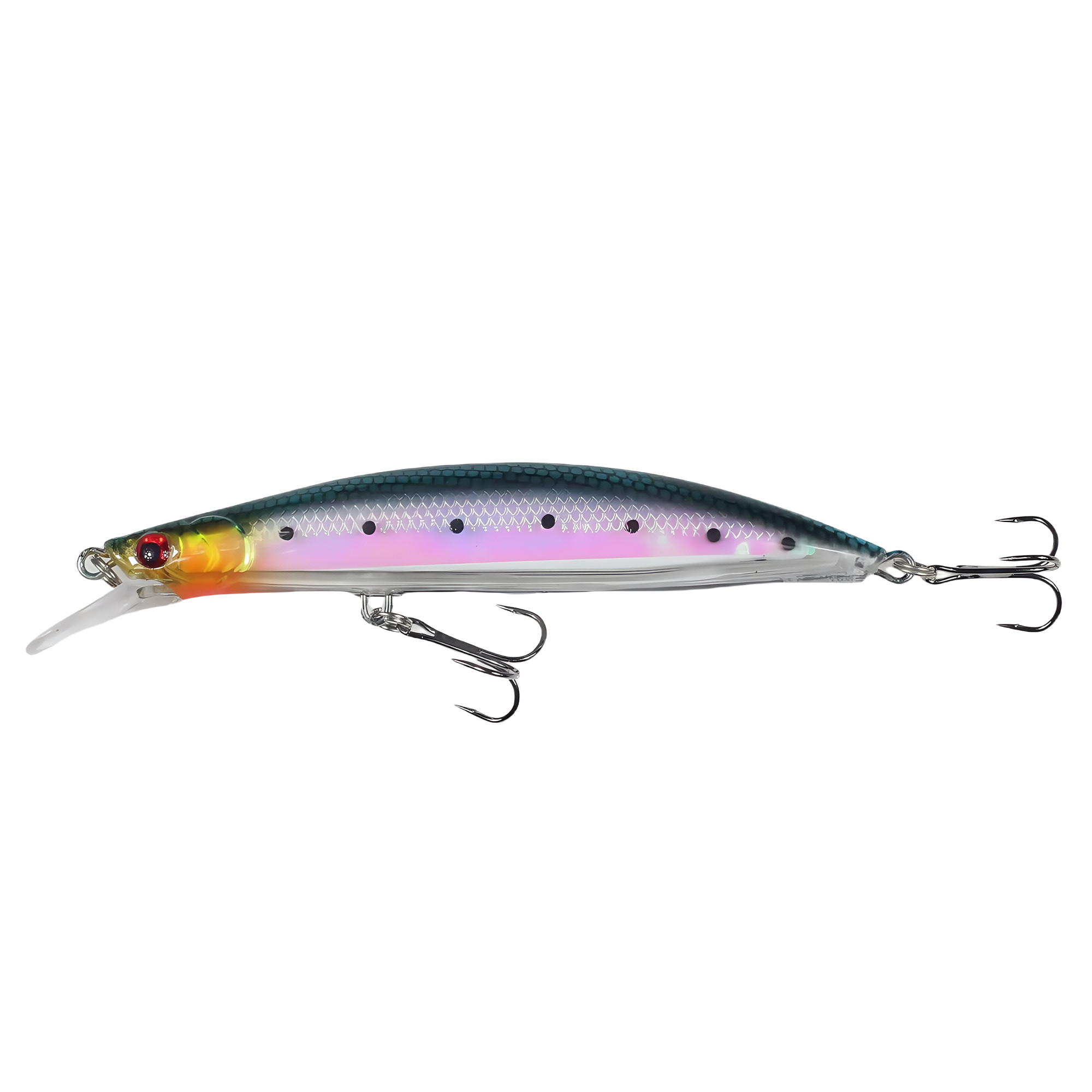 22g Laser Painted Minnow Hard Lure Bait with Sharp Hooks for Long Casting 7