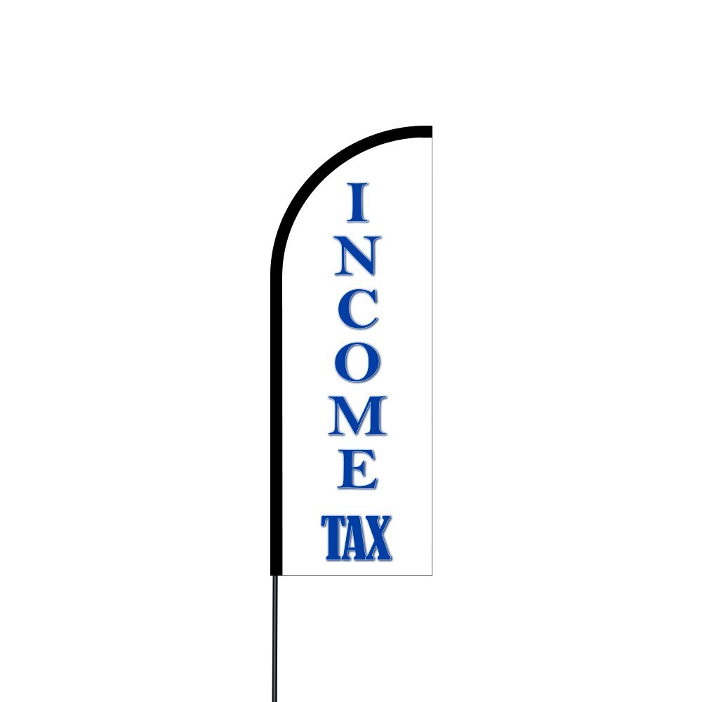 Income Tax Flag Kit 17' Feet Feather Flag Sign Outdoor Banner 2