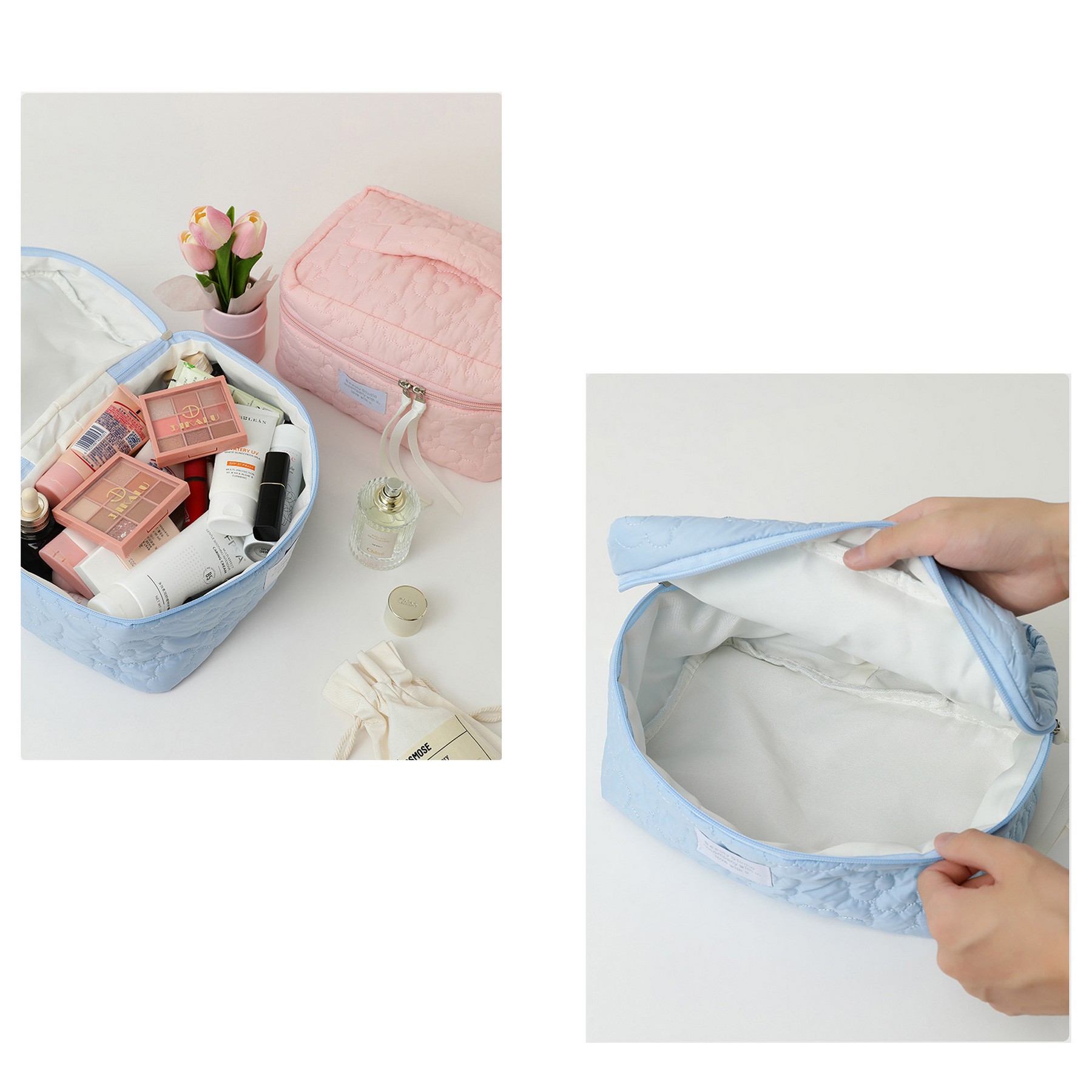 Large Capacity Soft Makeup Bag/ Cloud Makeup Bag 7